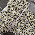 Boden Knot Front Jersey Short Sleeve Mini Dress Floral Marigold Black 10 Yellow Photo 8