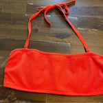 Shade & Shore  Orange Crinkle Textured Halter Bikini Plus Size XL 38D Swimsuit Photo 7