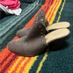 Michael Kors  Taupe Suede Studded Mules Sz 9 Photo 1