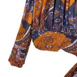 Free People  Paisley Wrap Fiona Surplice Top Boho Photo 5