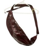 Staud Oversized Belt Bag in Leather Leather Gold Zipper Mini Pouch NEW Red Photo 1