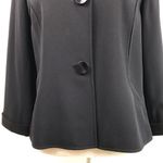 Lafayette 148 New York Women’s Black Blazer Size 8 Cropped Sleeves Career Photo 2