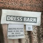 Dress Barn Vintage‎  Printed Button Front Blouse Shirt Olive Tan Small Photo 7