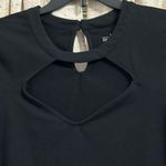 Torrid Foxy Choker Neck Keyhole Tee in Deep Black Photo 1