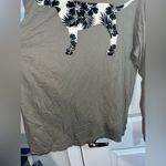 PINK - Victoria's Secret PINK by Victoria’s Secret Y2K Olive Green Tropical Long Sleeve Tshirt Size Large Photo 5