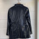Joie Faux Vegan Leather Black Oversized Blazer Jacket Coat Blogger Favorite. Photo 4
