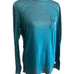 Magellan  long sleeve boyfriend fit sheer top women size xs Photo 0