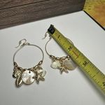ALEX AND ANI Beachcomber Dangle Drop Pierced Earrings Seashell Charm Gold Tone Photo 2