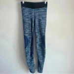 Nike Pro Hyper Warm Women's Fleece Training Tights Navy Blue Knit Size M Photo 2