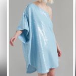 The Frankie Shop NWT Gloria Sequin Dress Blue Size Photo 6