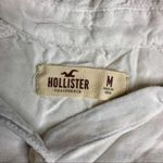 Hollister White Cropped Button Down Shirt Photo 5