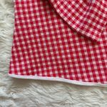 Anthropologie Eva Franco Tank Gingham Sleeveless Plaid Bow Top Red White Sz S Photo 6