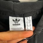 Adidas Women’s Trefoil Logo Black and White Crop Hoodie Size S Photo 4