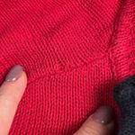 Vintage 90s Americana Ugly Christmas Sweater Cardigan Zipper Front Red Size L Photo 4