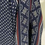 Derek Lam 10 Crosby Silk Slip Dress With Ruffle Skirt Southwest Abstract Print Blue Photo 6