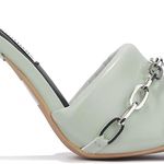 Cape Robbin - Ruthie Sage Square Open Toe heel with Link Chain Trim Photo 1