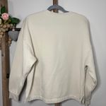 Puma Long Sleeve Cream Fleece Crew Neck Sweatshirt Size Large Photo 4