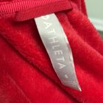 Athleta  Triumph velvet zip Hoodie in Double Cozy Karma Velour Hibiscus Red small Photo 10