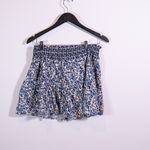 ZARA NEW Cotton Blue White Micro Floral Flower Print Pattern Mini Skirt M Photo 3