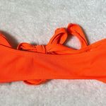 SheIn  Orange Tie Front Bikini Top Photo 4