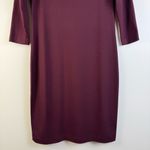 Vince  Burgundy Stretch Knit Sheath Dress M Minimalist Classic Work Chic Timeless Photo 5