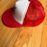 Saucony Vintage Men’s Trucker Mesh Snap Back Hat  Seek & Destroy Red & White Photo 2
