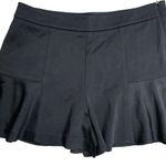 Marciano  by Guess Flowy Frilly High Rise Shorts 8 Black Silky Side Zipper Photo 1