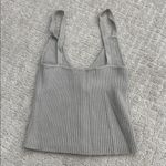 ZARA  grey corset sweater tank top Blouse Photo 2