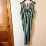 Anthropologie  Cloth & Stone 100% Lyocell Green Jumpsuit Size Medium Photo 4