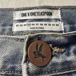 One Teaspoon One x Junkyard Distressed Denim Skirt in Blue Blossom Size 25 Photo 3