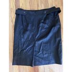 Akris  Women's 16 Brown Pencil Skirt Belt Accents  Wool Work Business Lined Photo 5