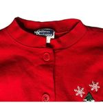 Vintage Womens Endless Designs Red Christmas Snowman Sweatshirt Jacket Size XXL Photo 3