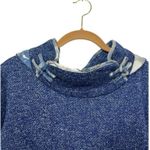 Hoodie Sweatshirt Blue Boho Asian Patchwork Bohemian Pockets Unique Boho Size M Photo 1