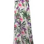 Guess Antoinette White Pink Tropical Floral Open Back Summer Dress Sz M Maxi Sun Photo 1