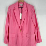 WAYF  Stretch Bubblegum Pink 1 Button Blazer‎ Jacket Size M Photo 0