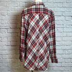 Cato Women's Plaid Button Down Shirt Red Black White Long Sleeve XL Photo 2