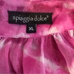 SPIAGGIA Dolce XL Coverup Tie dye Sheer with beaded front Belted mini dr… Pink Photo 8