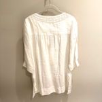 Lilly Pulitzer  White Linen Beaded Tunic Top Cover Up Size S Photo 6