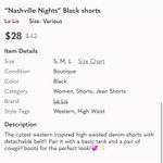 Le lis  Western style Black denim shorts🤠 NWT Photo 4
