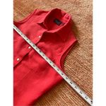 Liz Claiborne JACKET by Crazy Horse  Deep Red  Sleeve  Less Button Up Women’s Shi Photo 3