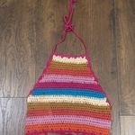 Xirena Sweater Crocheted Striped Multi Photo 2