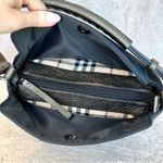 Burberry Black Nylon & Metallic Leather Shoulder Bag Photo 12