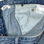 Milla Embellished Crystal & Pearls Raw Hem Frayed Mini Denim Skirt Jean Skirt in Solstice Blue Size M Photo 8