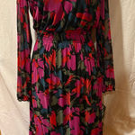 Kate & Lily floral print long sleeve dress NWT women’s size 6 Black Photo 0