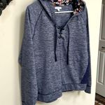 Vera Bradley  Lace Up Floral Contrast Hoodie in Navy Multi Size L Photo 5