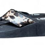 Yellow Box  Women's Leopard Print Y2K Wedge Heel Flipflops Size 8 Photo 2