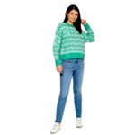 American Eagle  Green Fair Isle Snowdrift Sweater Crewneck Large Holiday Sweater Photo 3