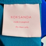 Roksanda Blush Pink Colorblock Tiered Teal Blue Silk Satin Dress Size 10 Photo 11