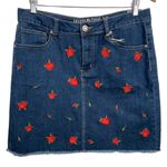 Hydraulic  Lola Mid Rise Denim Skirt with Embroidered Roses
Size 12 Photo 0
