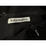 Reformation  Christina Square Neck Crepe High Slit Midi Black Dress US 2 Photo 6